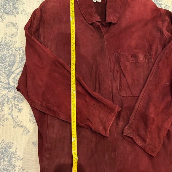 Vintage J Foss burgundy suede jacket, Size Medium. - Picture 2 of 5